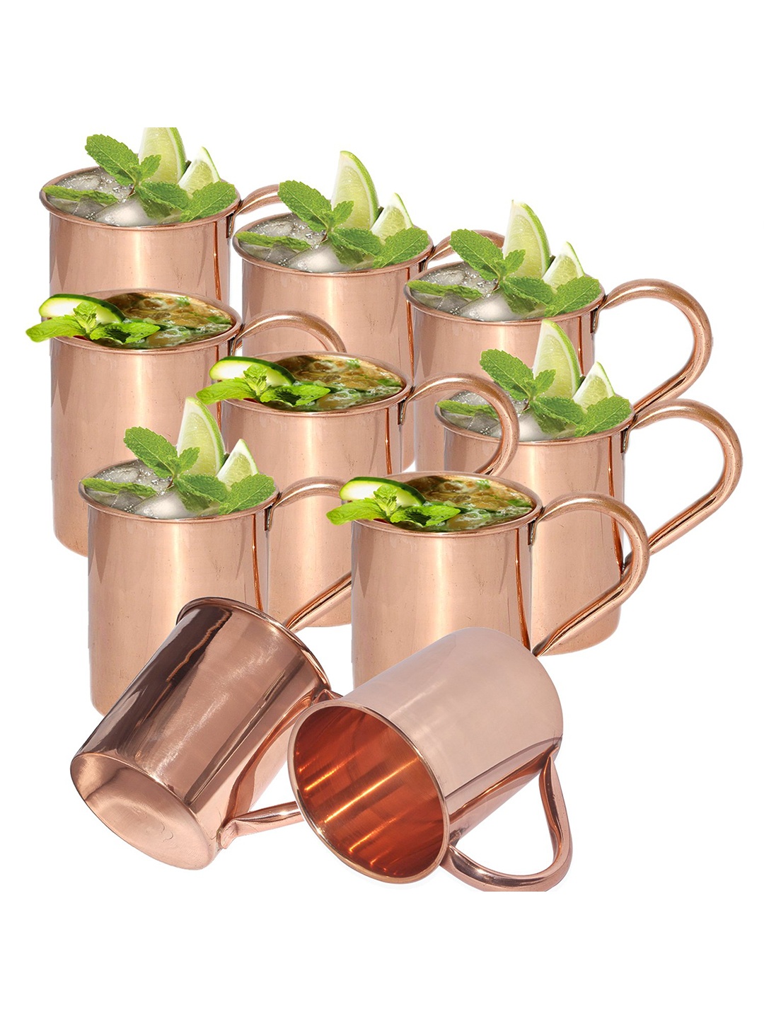 

PRISHA INDIA CRAFT Copper Toned 10 Pieces Water or Juice Glass