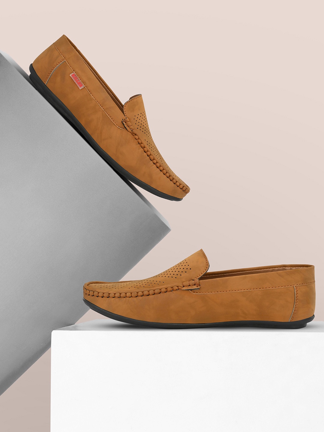 

Killer Men Perforations Lightweight Slip On Loafers, Tan