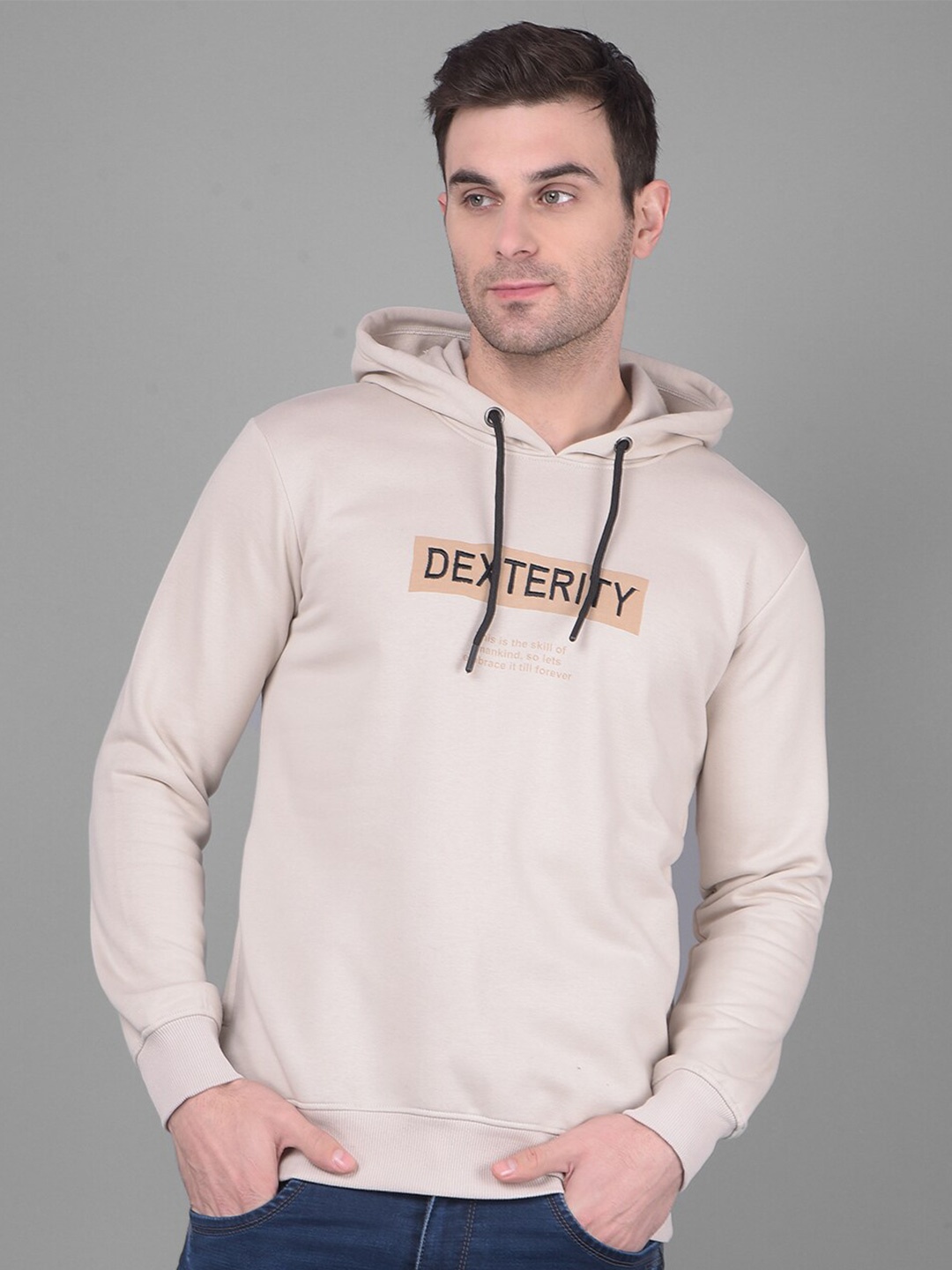 

COBB Men Beige Printed Sweatshirt