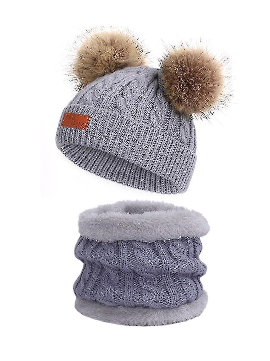 

EL REGALO Kids Self Design Beanie, Grey