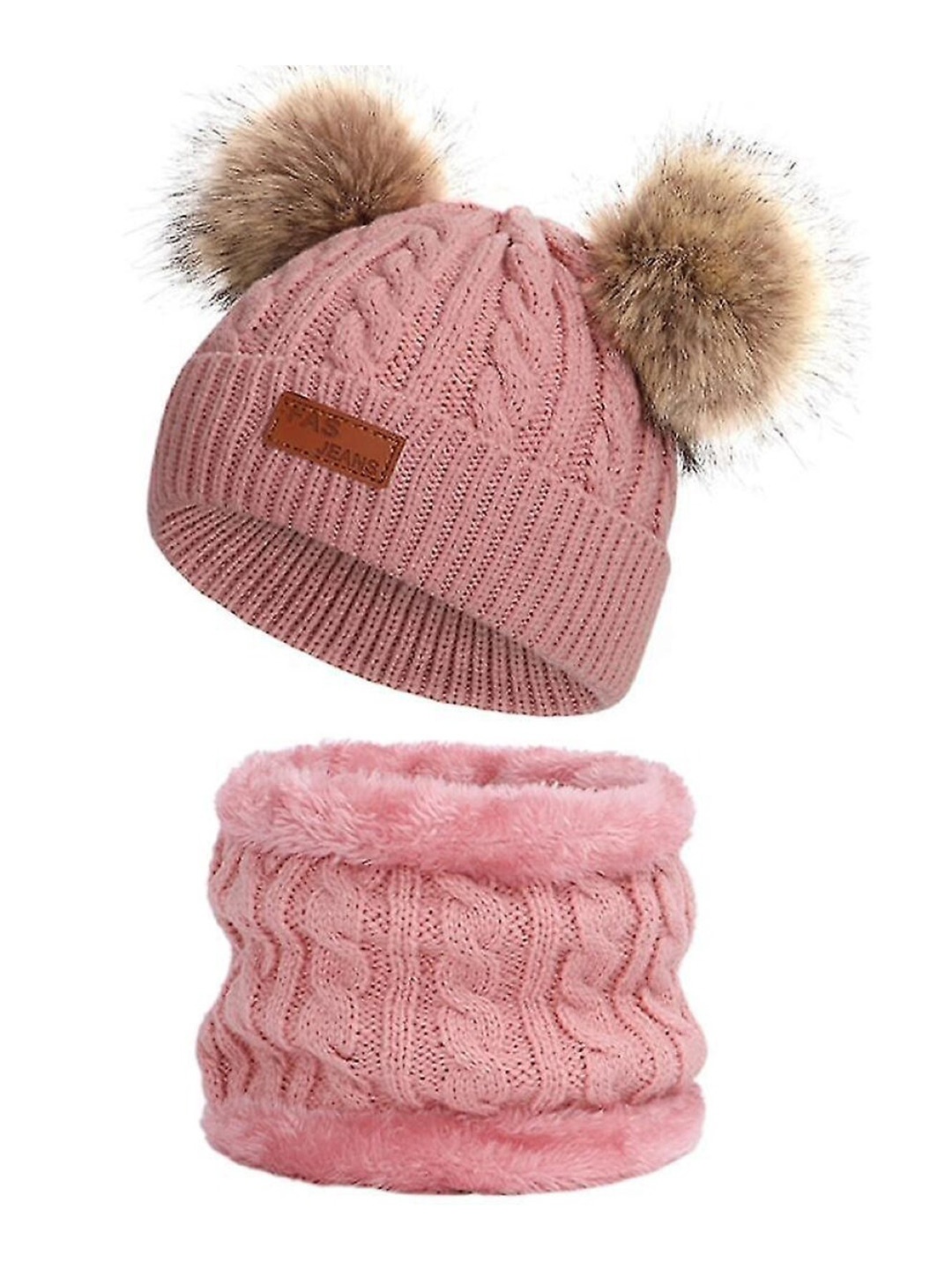 

EL REGALO Kids Self Design Beanie, Pink