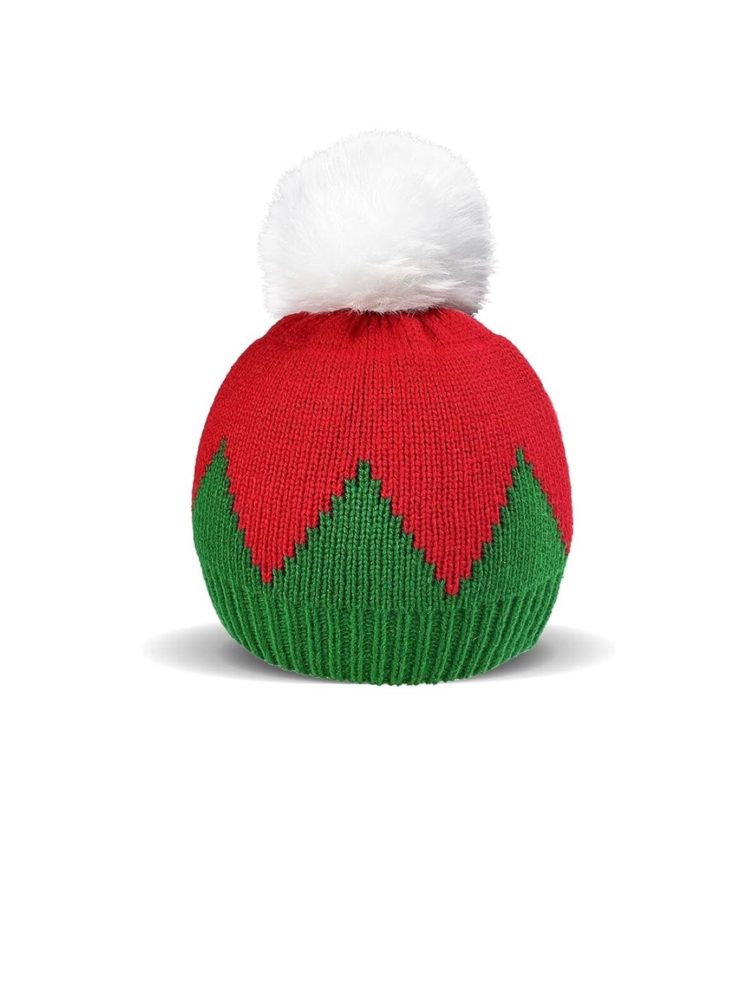 

EL REGALO Kids Colourblocked Beanie, Red