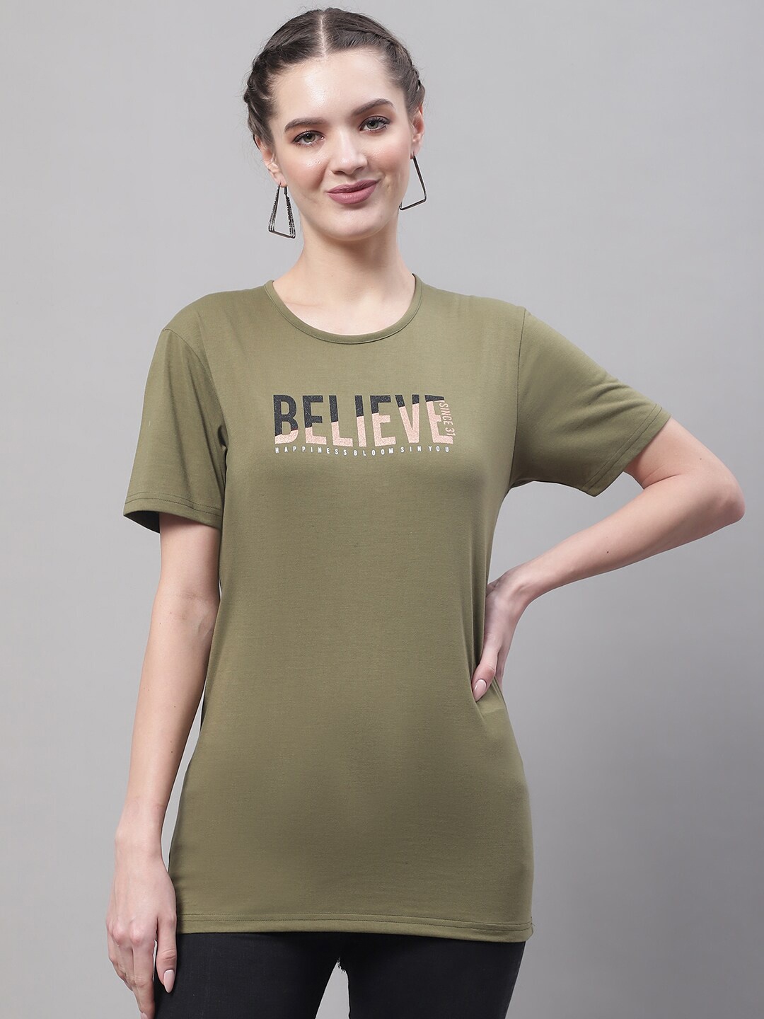 

MACK JONNEY Typographic Printed Cotton T-shirt, Green