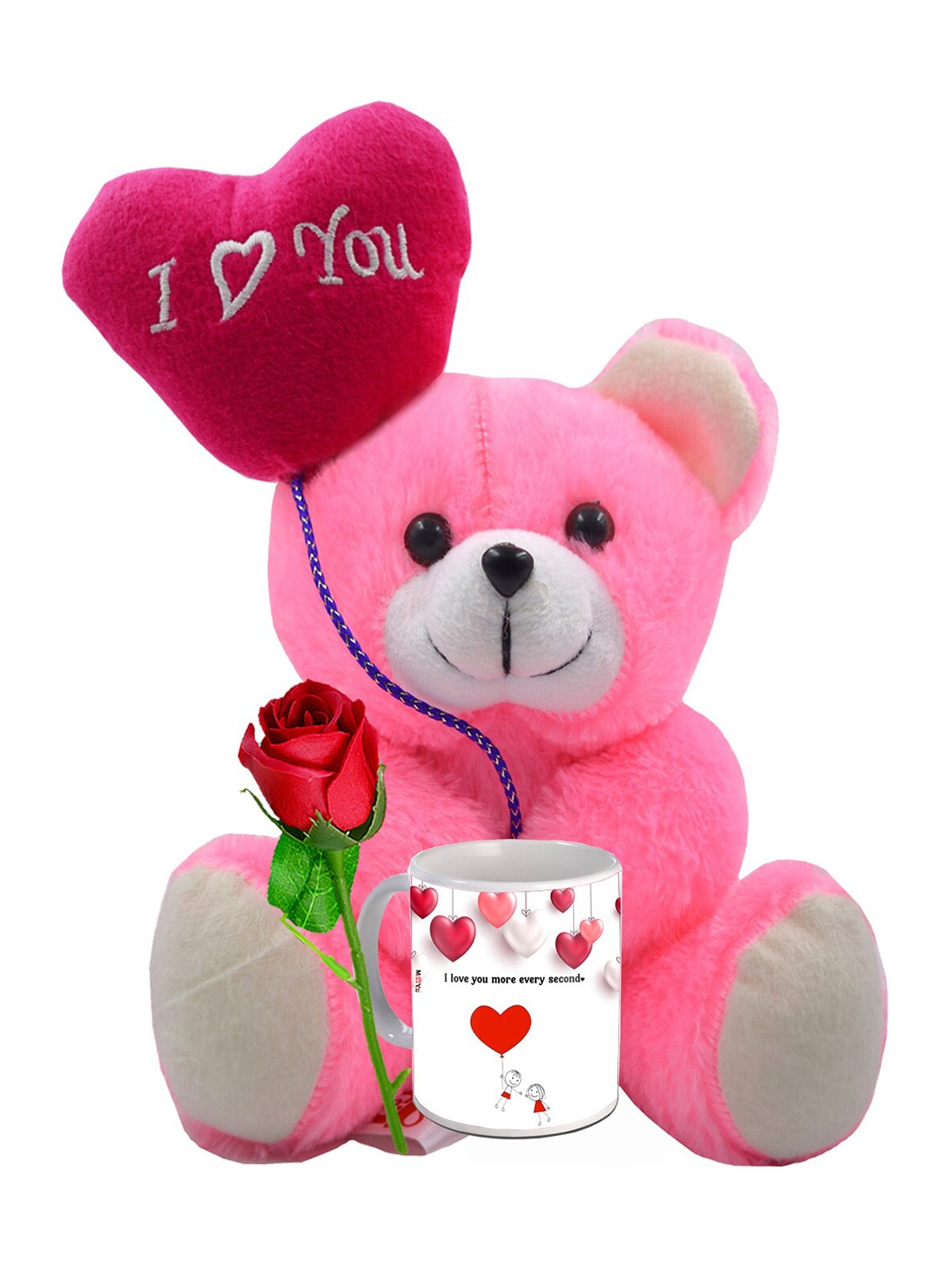 

ME & YOU Pink and Red 3 Pcs Printed Valentine Gift Set