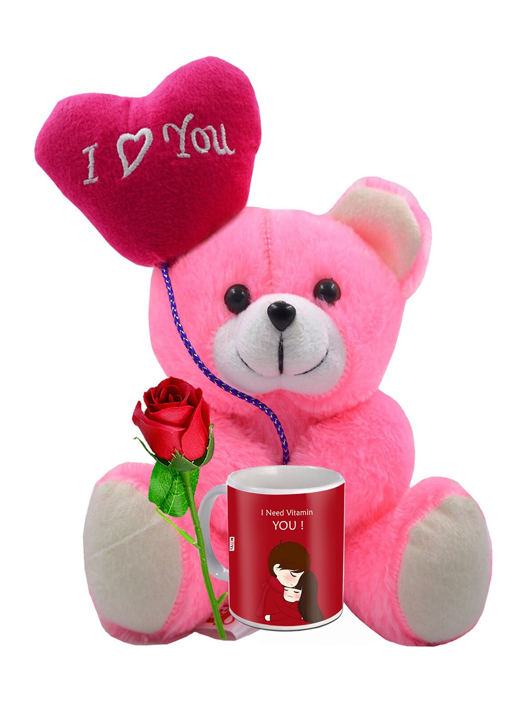 

ME & YOU 3-Pcs Printed Valentine Gift Set, Red