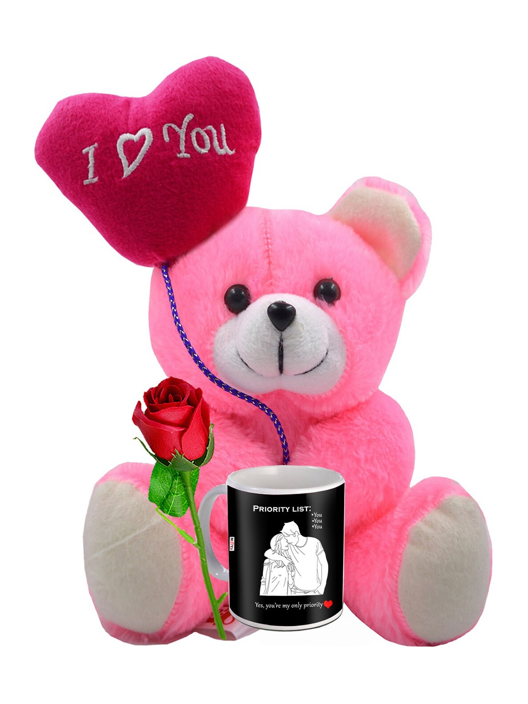 

ME & YOU 3-Pcs Printed Valentine Gift Set, Red