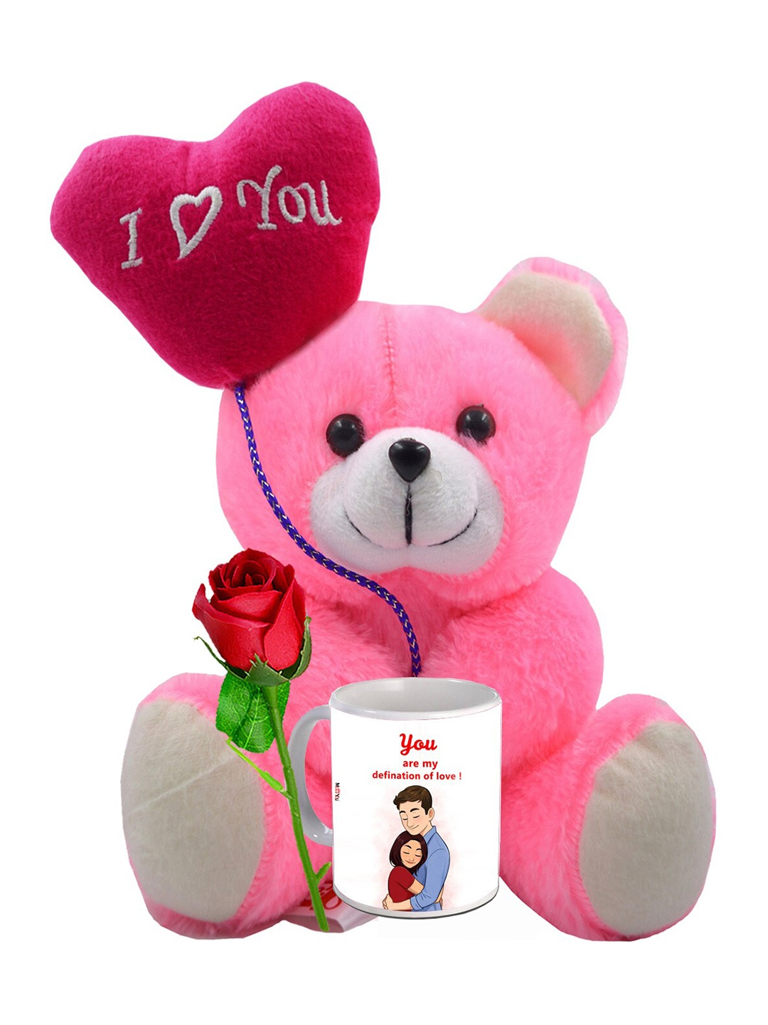 

ME & YOU 3 Pieces Printed Valentine Gift Set, Red