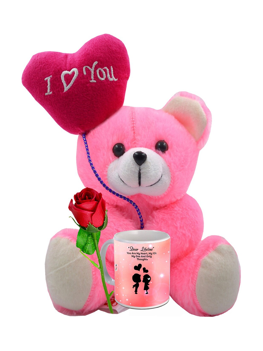 

ME & YOU 3-Pcs Printed Valentine Gift Set, Red