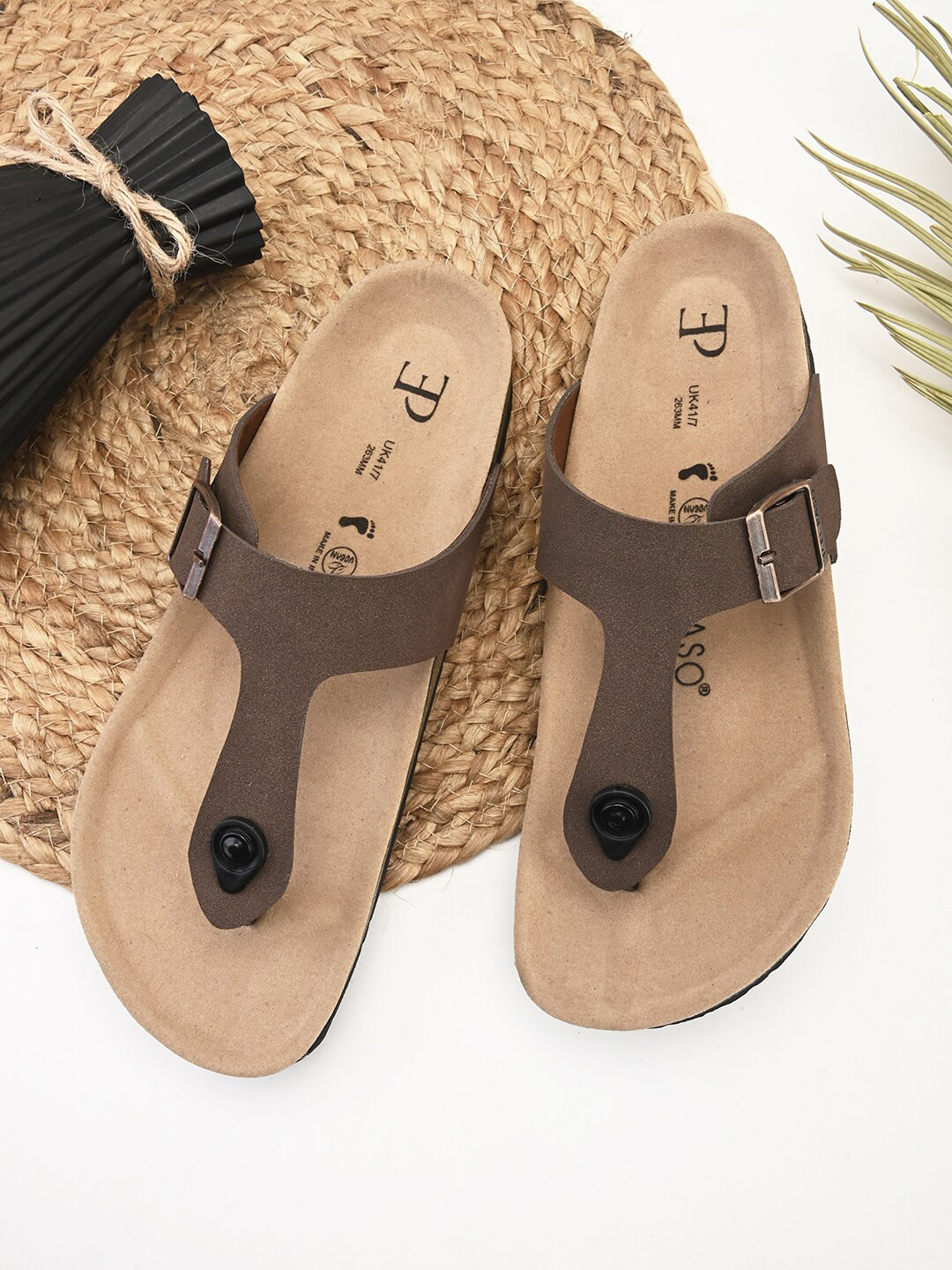

El Paso Men Slip-On Comfort Sandals, Brown