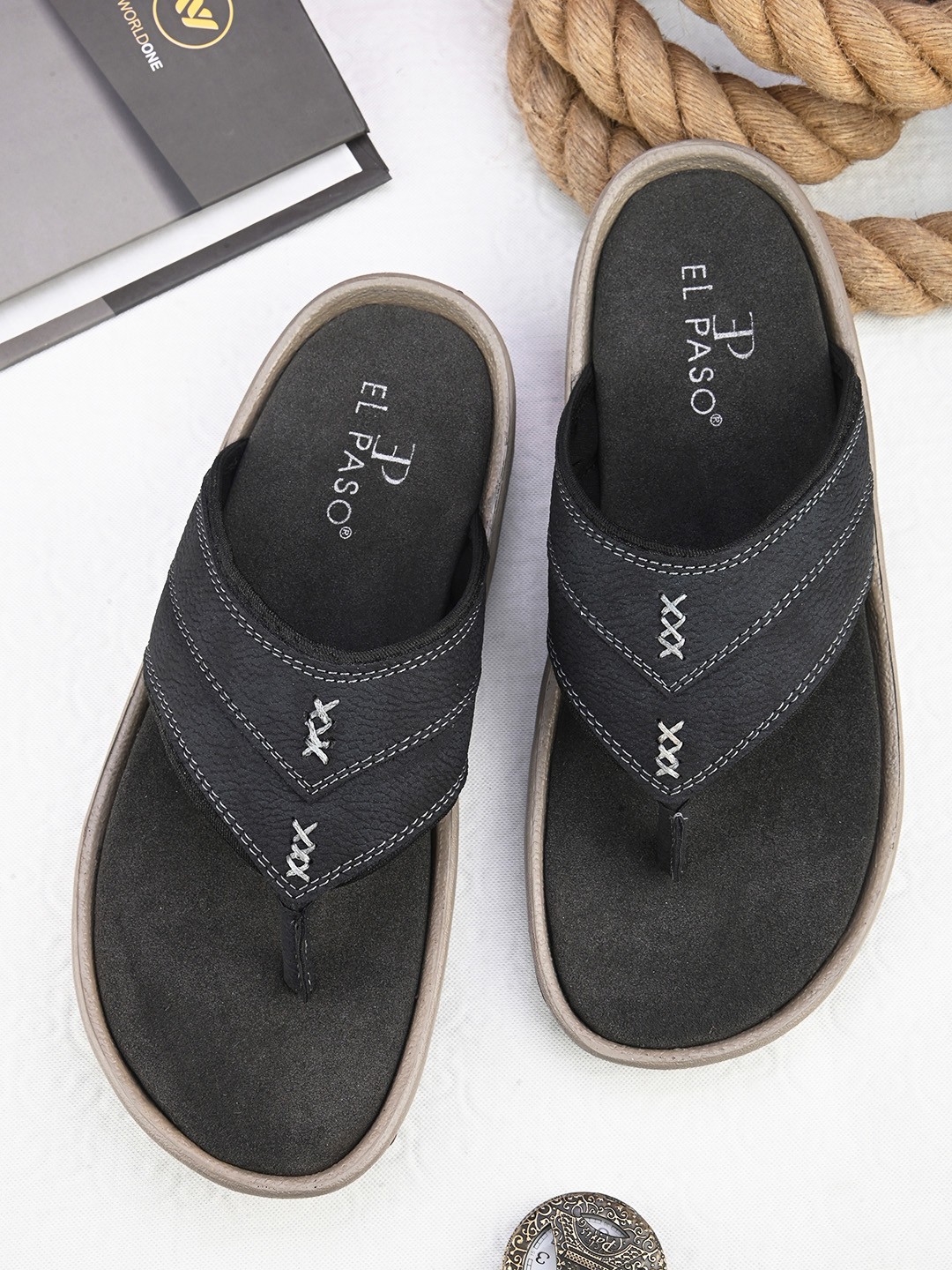 

El Paso Men Slip On Comfort Sandals, Blue