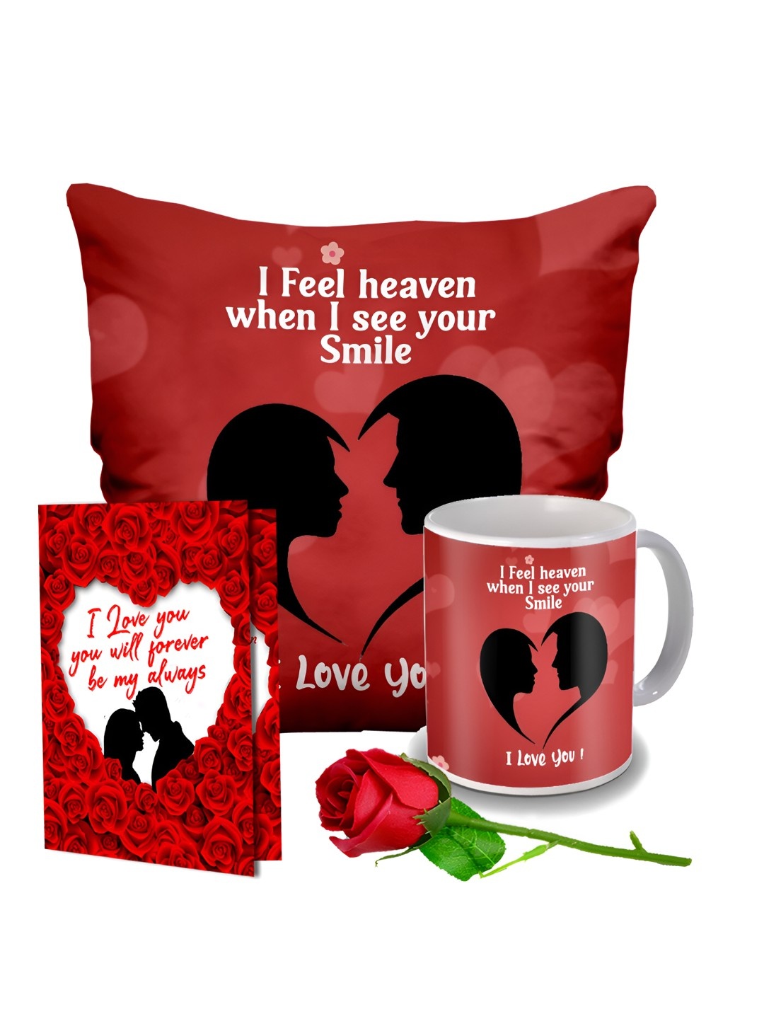 

ME & YOU Red 4 Pcs Printed Valentine Gift Set