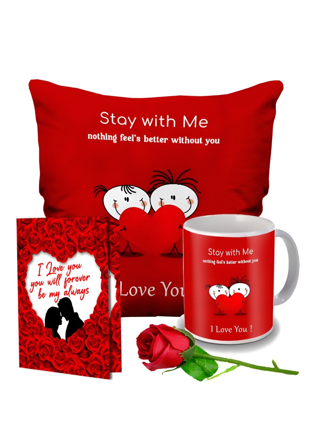 

ME & YOU Red 4 Pcs Printed Valentine Gift Set