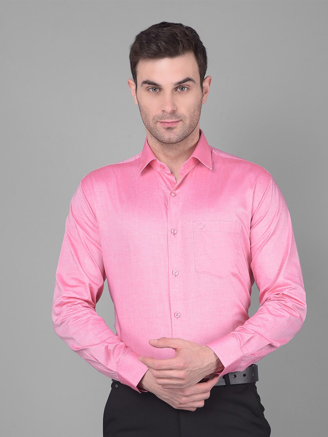 

COBB Smart Spread Collar Long Sleeves Formal Shirt, Pink