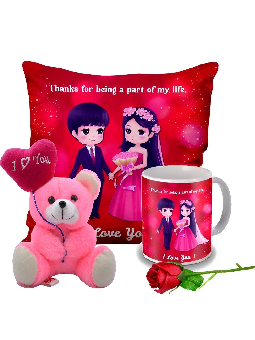 

ME & YOU Red 4 Pcs Printed Home Gift Sets