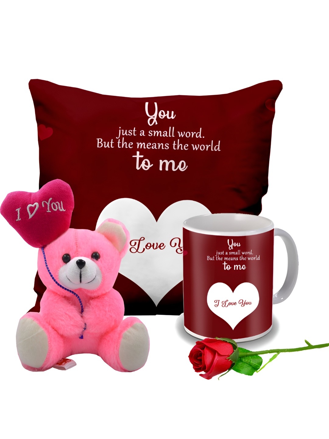 

ME & YOU Maroon 4 Pcs Printed Valentine Gift Set