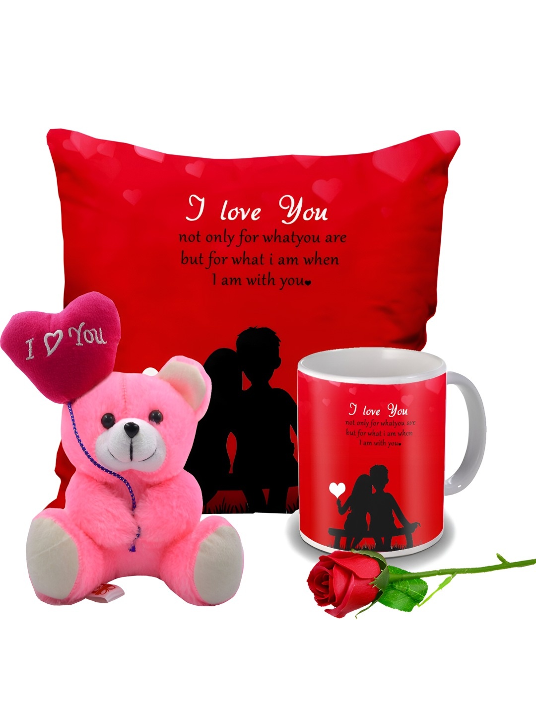 

ME & YOU Red 4 Pieces Printed Valentine Gift Set