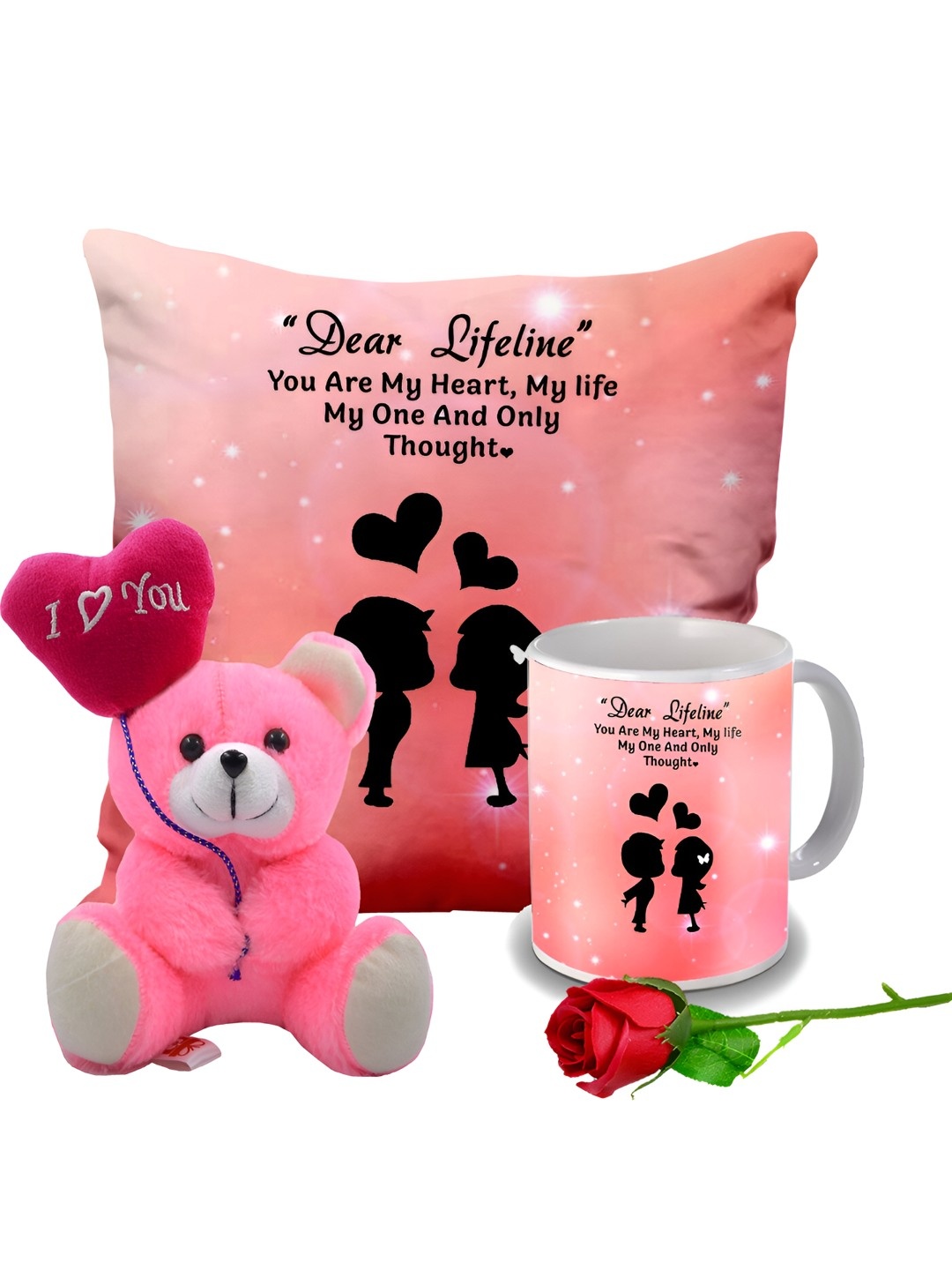 

ME & YOU Pink 4 Pieces Printed Valentine Gift Set