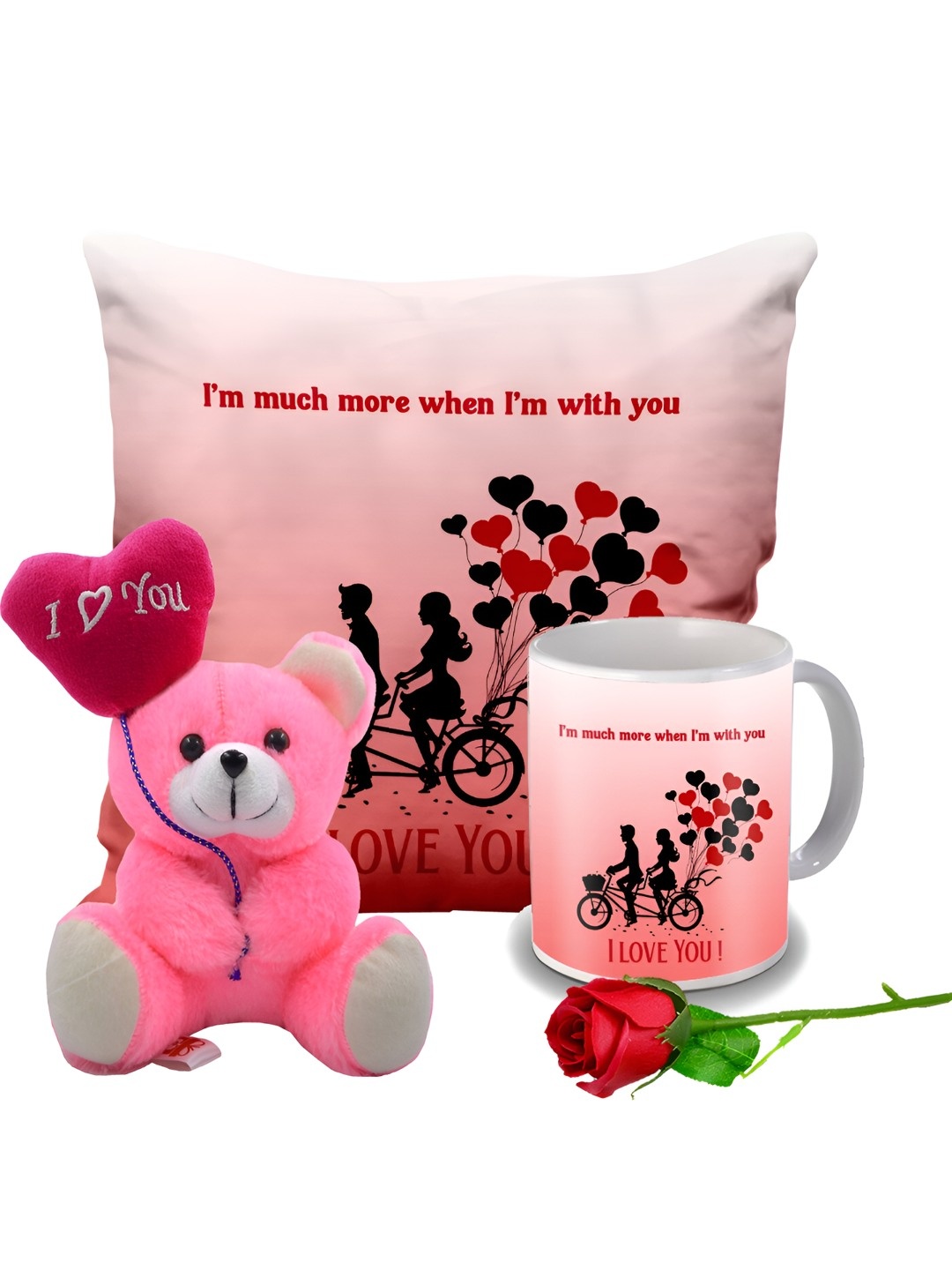

ME & YOU Red 4 Pcs Printed Valentine Gift Set