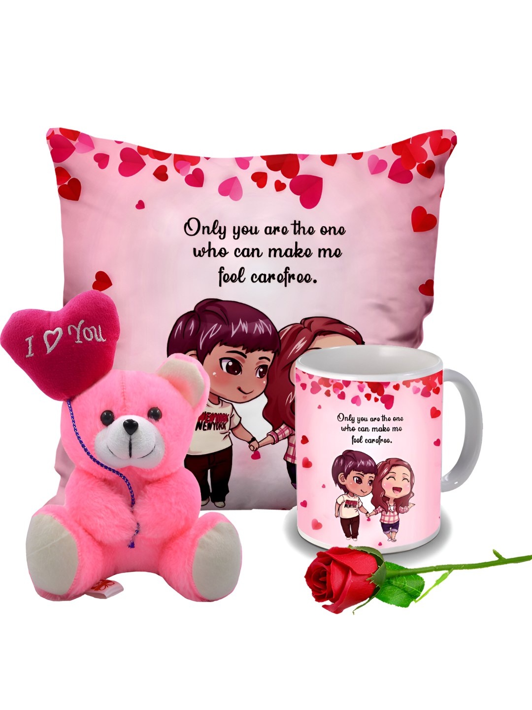 

ME & YOU Red 4 Pieces Printed Valentine Gift Set