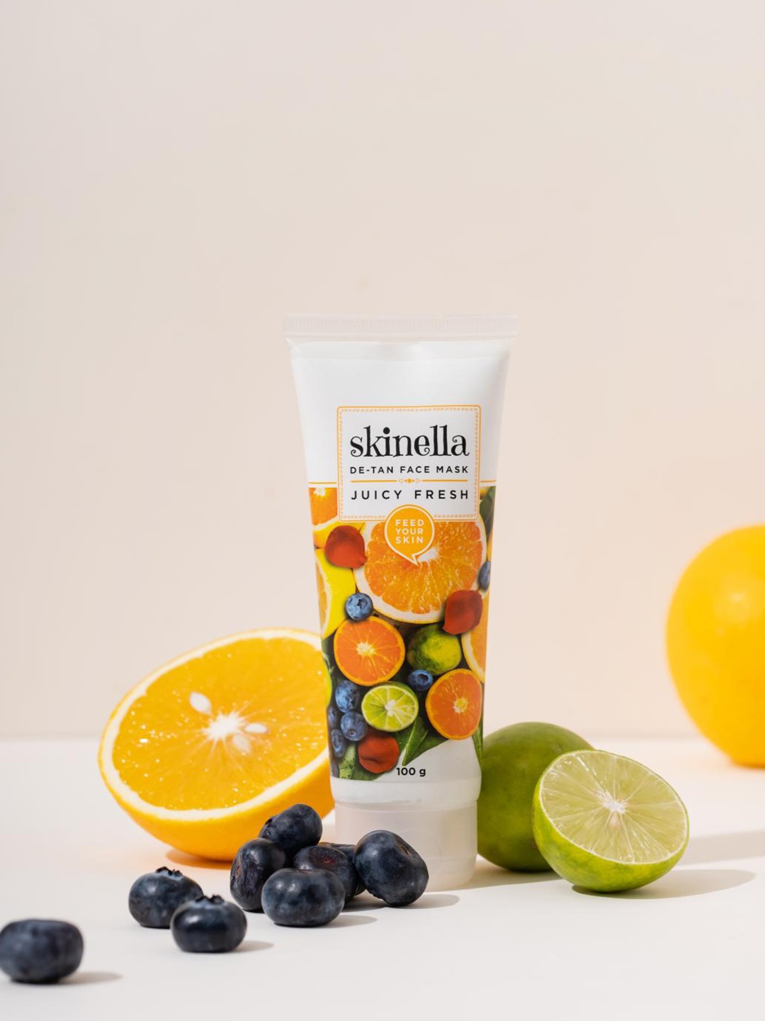 

skinella Juicy Fresh De-Tan Face Mask - 100 g, Orange