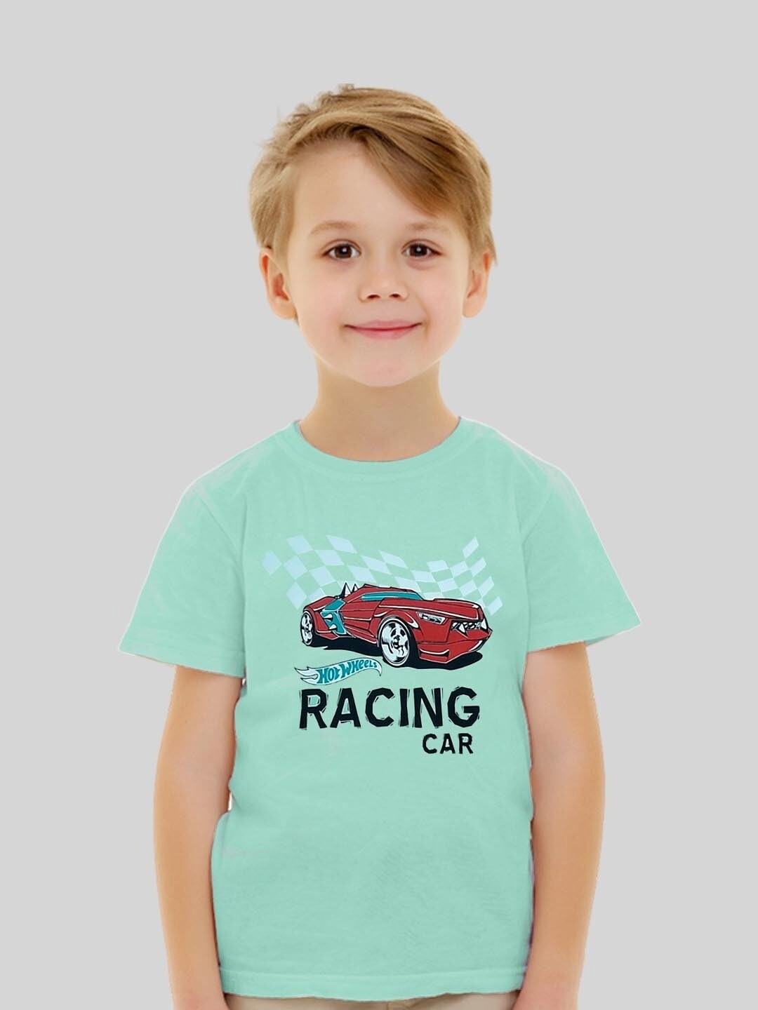 

Minute Mirth Boys Typography Printed Cotton T-shirt, Green