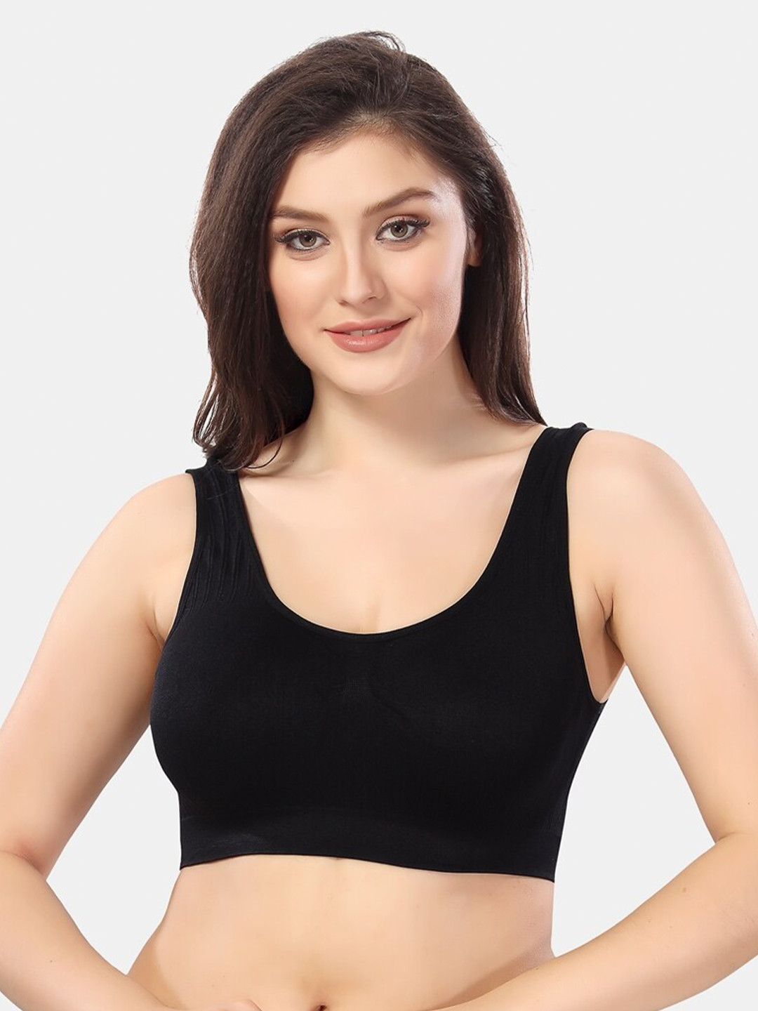 

Fabme Non-Padded T-shirt Bra - Full Coverage, Black