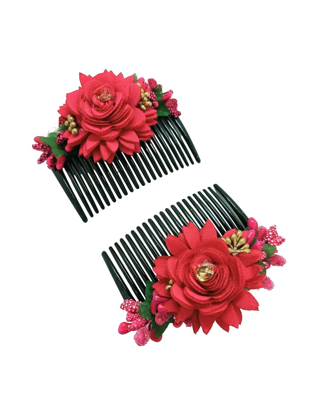 

FEMMIBELLA Set of 2 Embellished Comb Pin, Pink