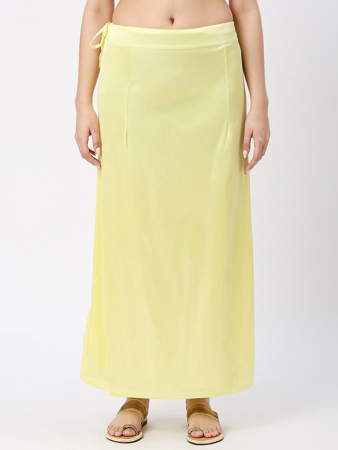 

FEMMIBELLA Mid-Rise Satin Saree Shapewear, Yellow