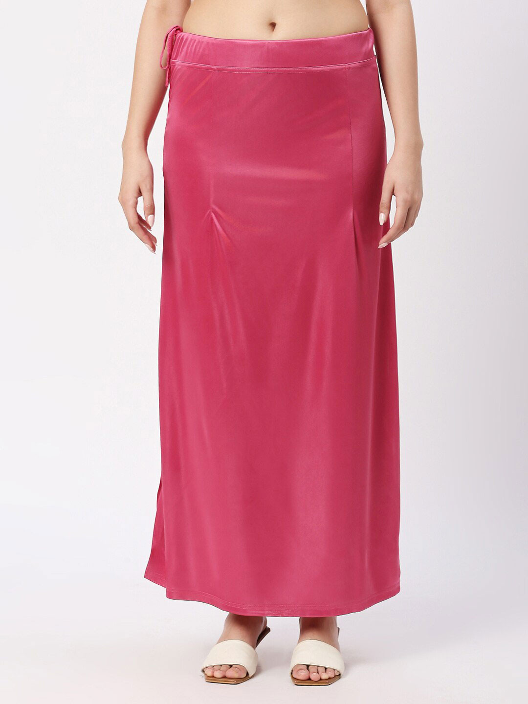 

FEMMIBELLA Mid-Rise Satin Saree Shapewear, Pink