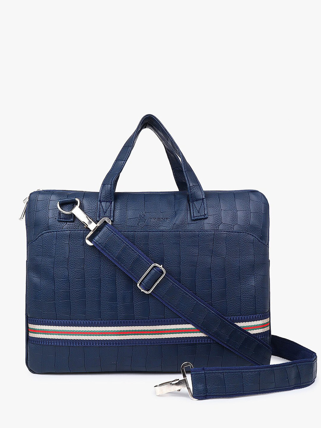 

Trenz Unisex Textured Laptop Bag, Navy blue