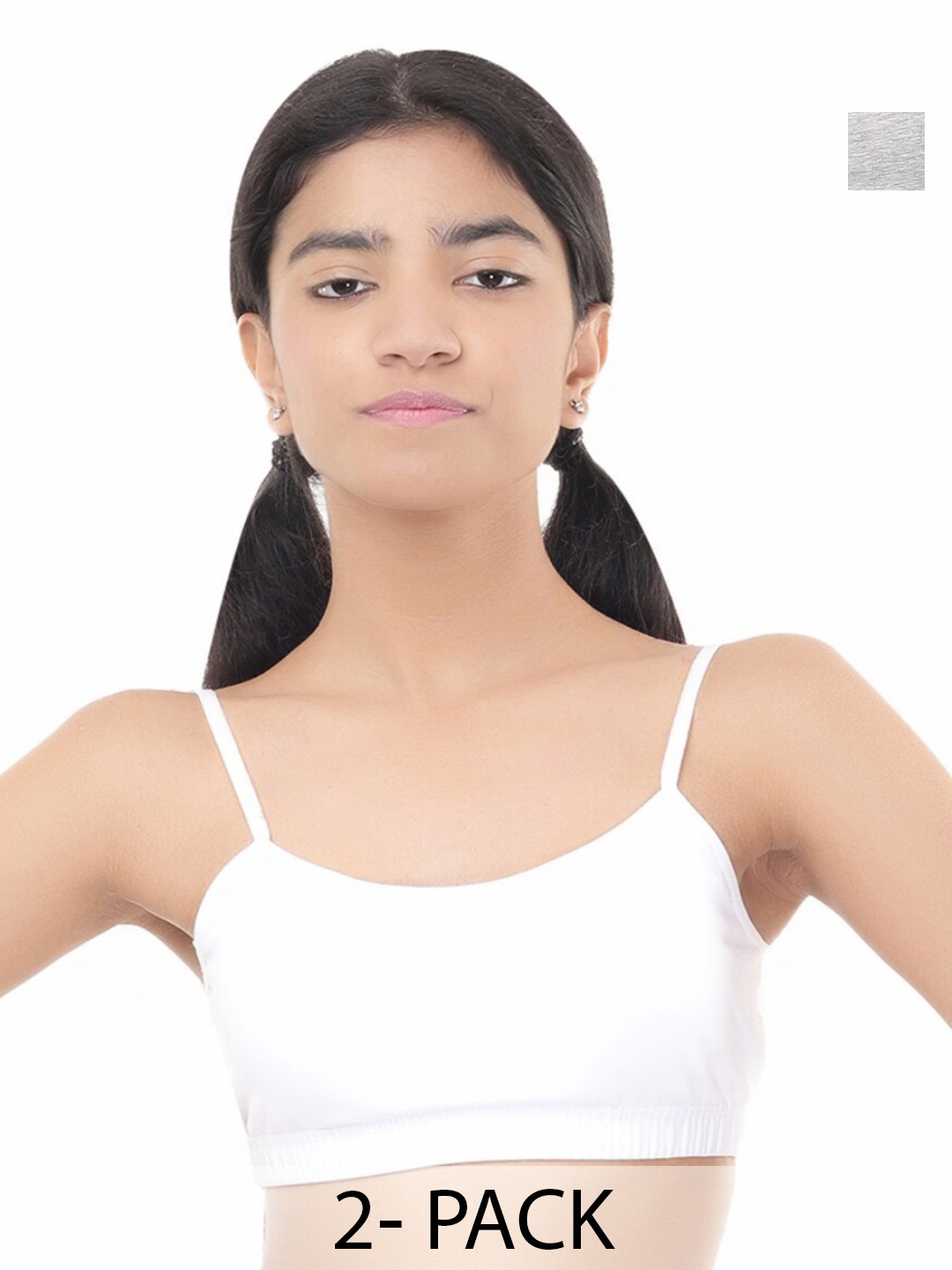 

GOCHIKKO Pack Of 2 Cotton Full Coverage Bra All Day Comfort, White