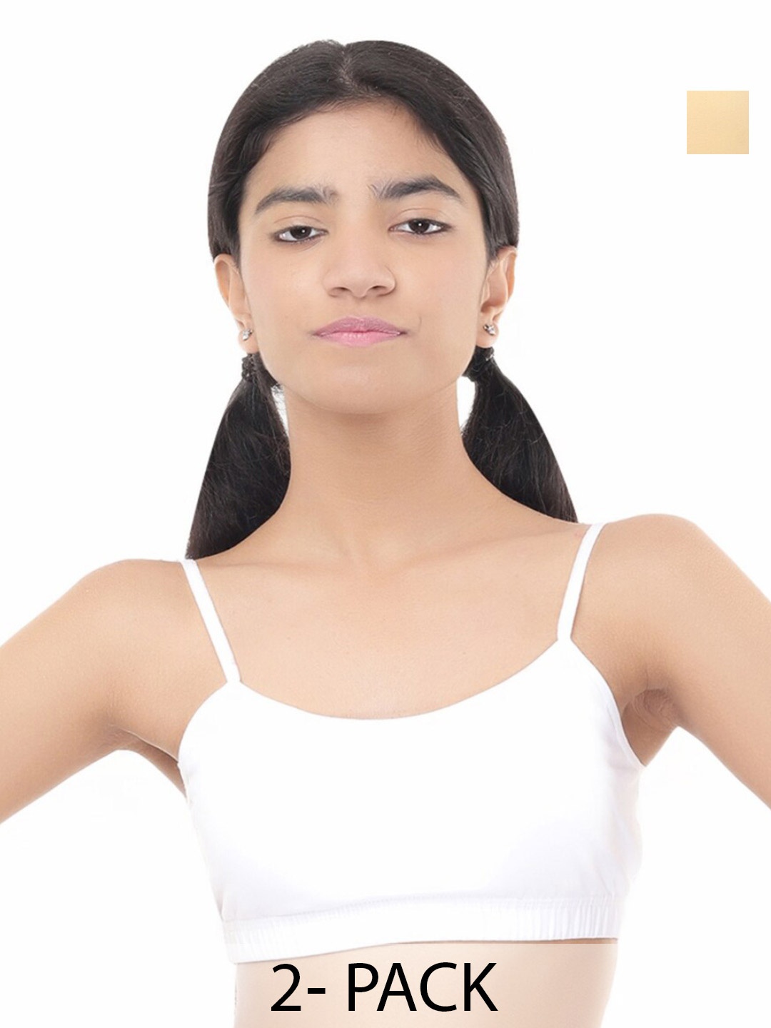 

GOCHIKKO Pack Of 2 Cotton Full Coverage Bra All Day Comfort, Cream