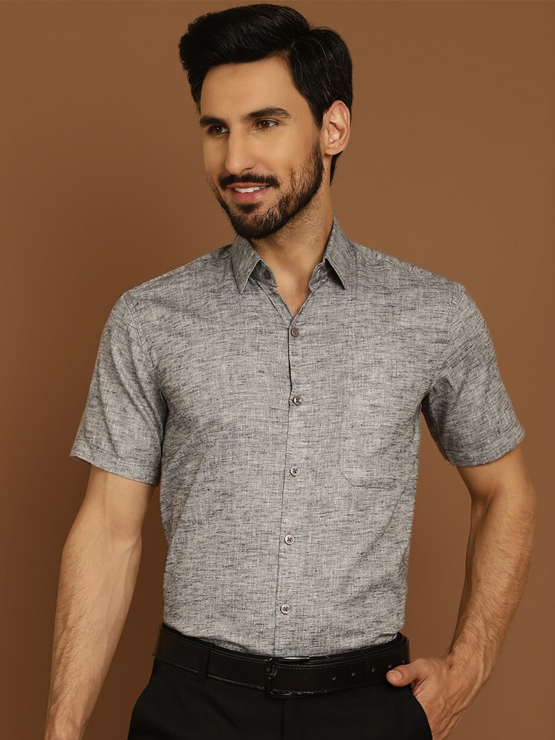 

Indian Needle Classic Cotton Formal Shirt, Grey