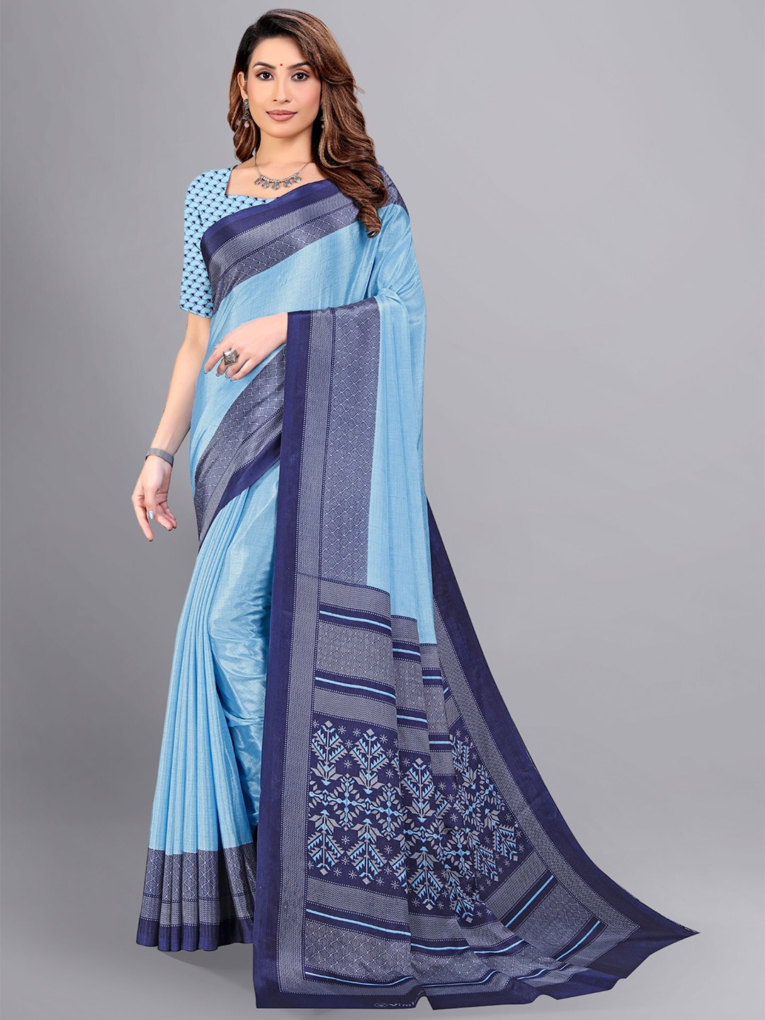 

VIMLA Zari Art Silk Saree, Blue