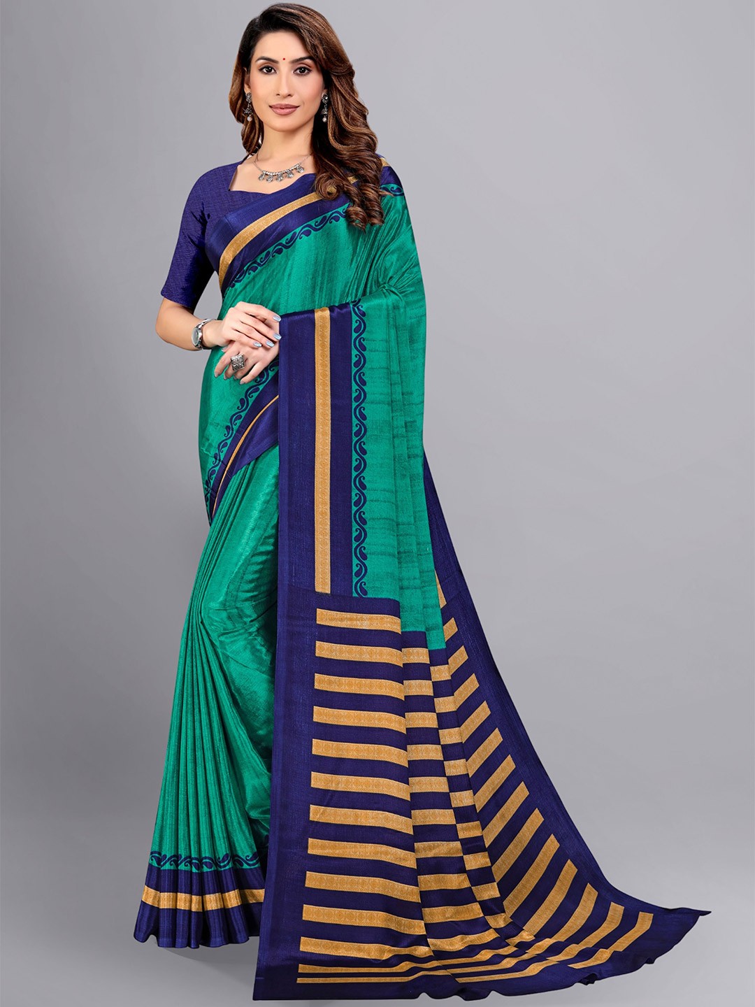 

VIMLA Art Silk Saree, Turquoise blue