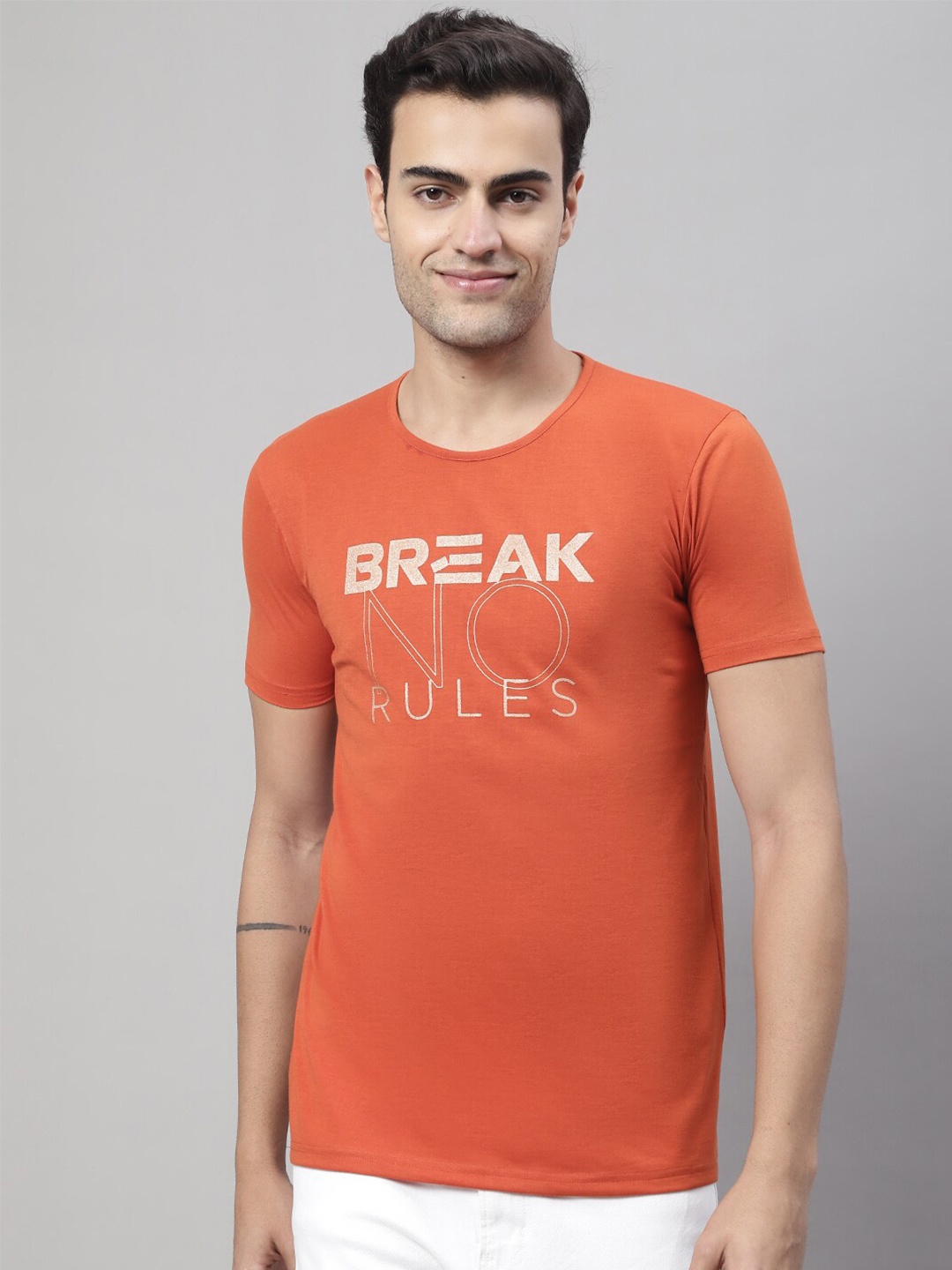 

MACK JONNEY Pack Of 2 Short Sleeves Cotton T-shirt, Orange