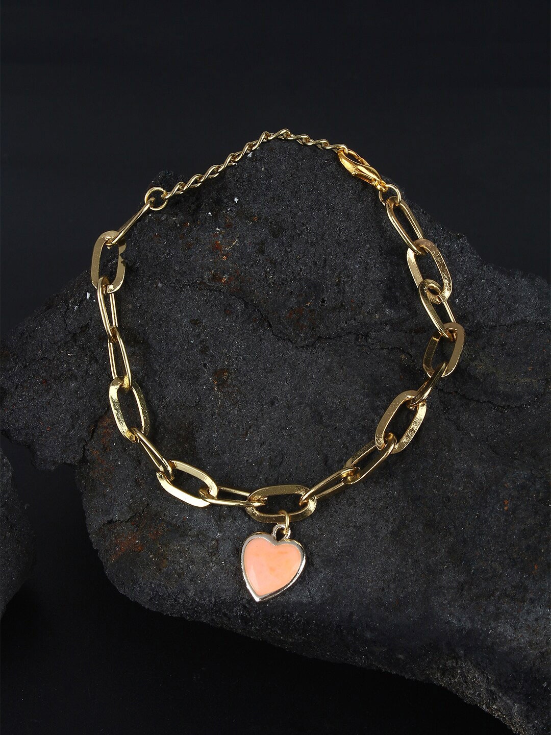 

DressBerry Gold-Toned Brass Gold-Plated Link Bracelet
