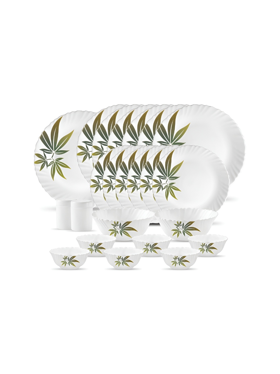 

Laopala White 23 Pieces Printed Opalware Glossy Dinner Set