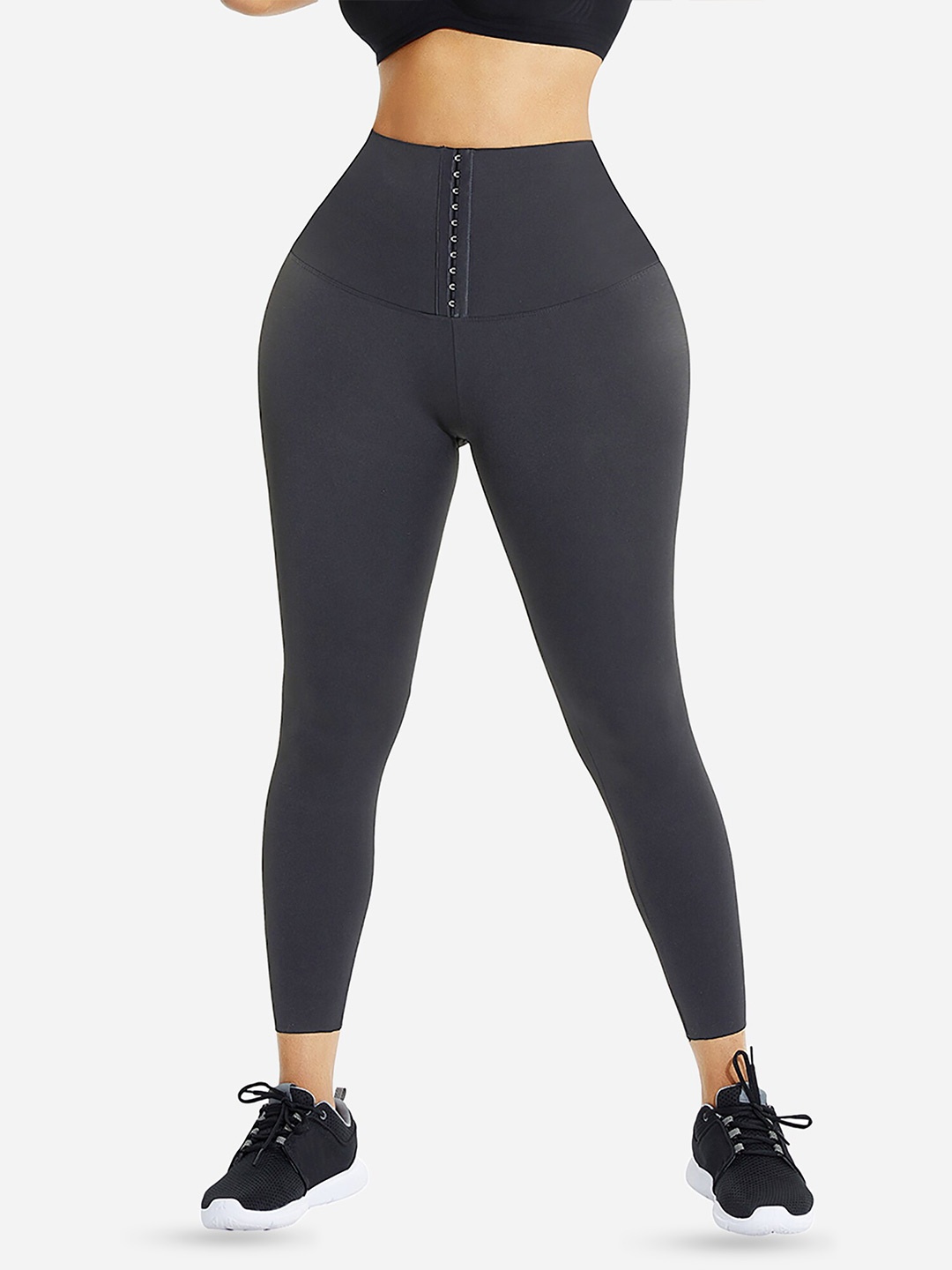 

Bellofox Plus Size Women High-Rise Ankle-Length Yoga Tights, Grey