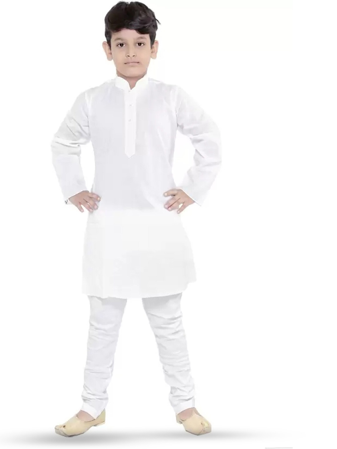 

BAESD Boys White Regular Pure Cotton Kurta with Pyjamas