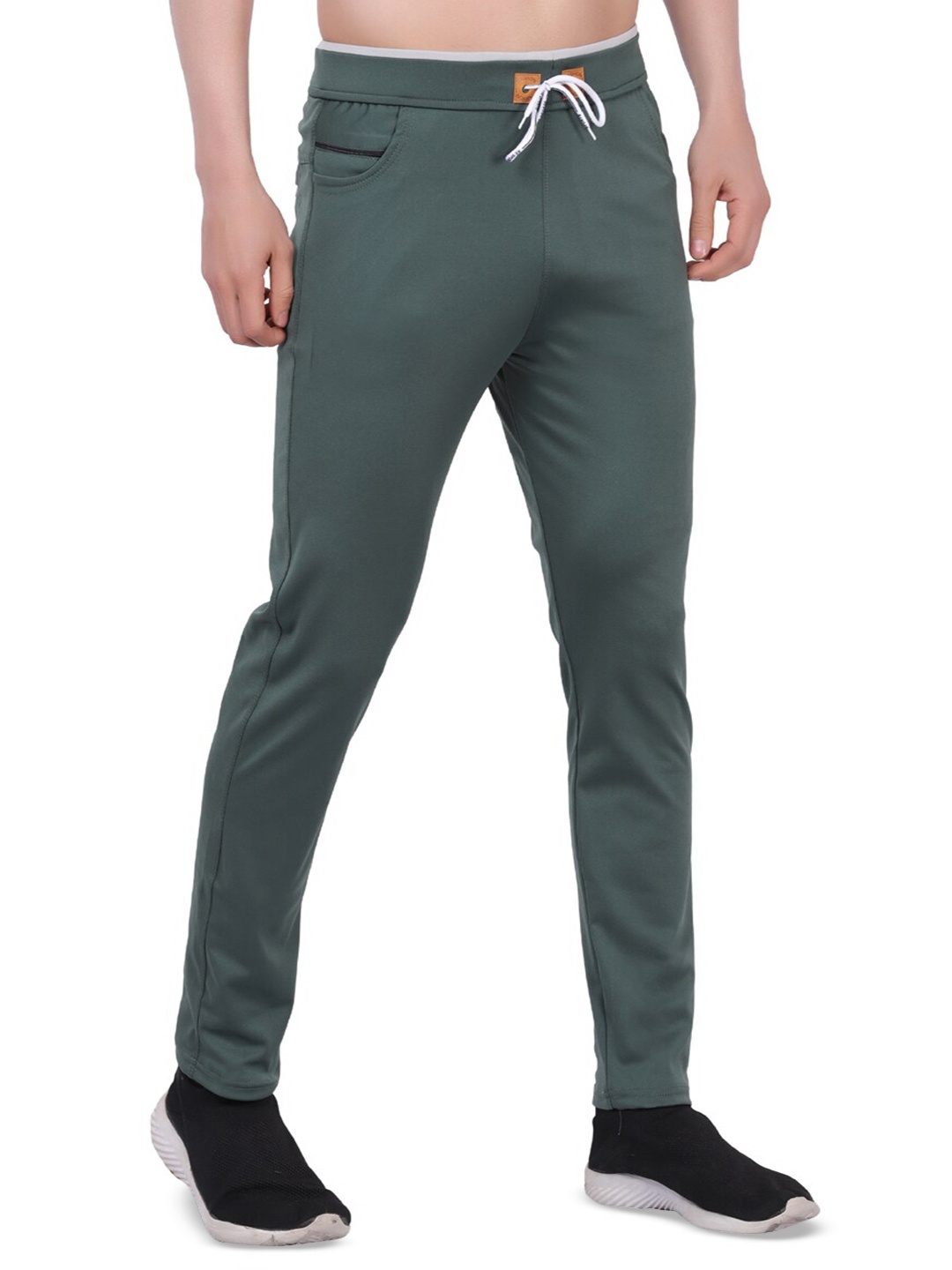 

Breezly Men Regular Fit 4 Way Stretchable Dry-Fit Track Pants, Green