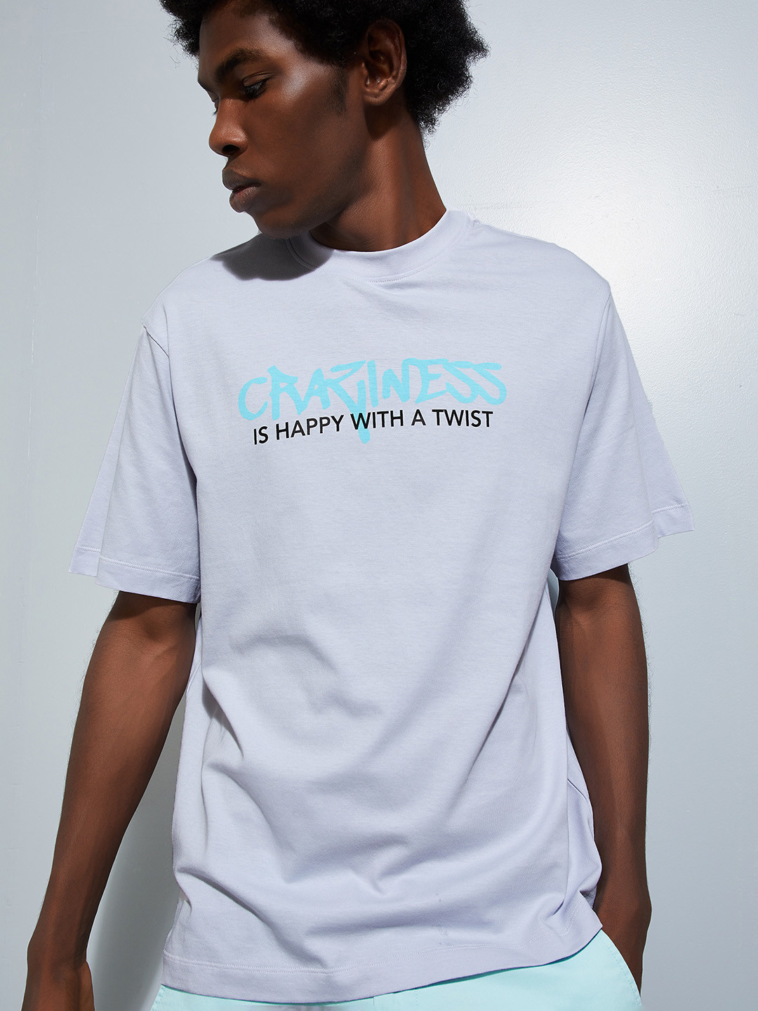 

max URB_N Graphic Printed T-shirt, Lavender