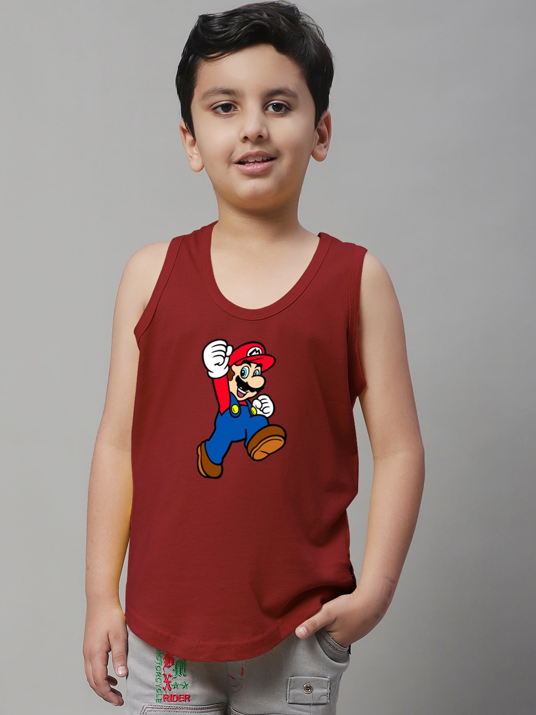 

Friskers Boys Printed Pure Cotton Innerwear Vest, Maroon