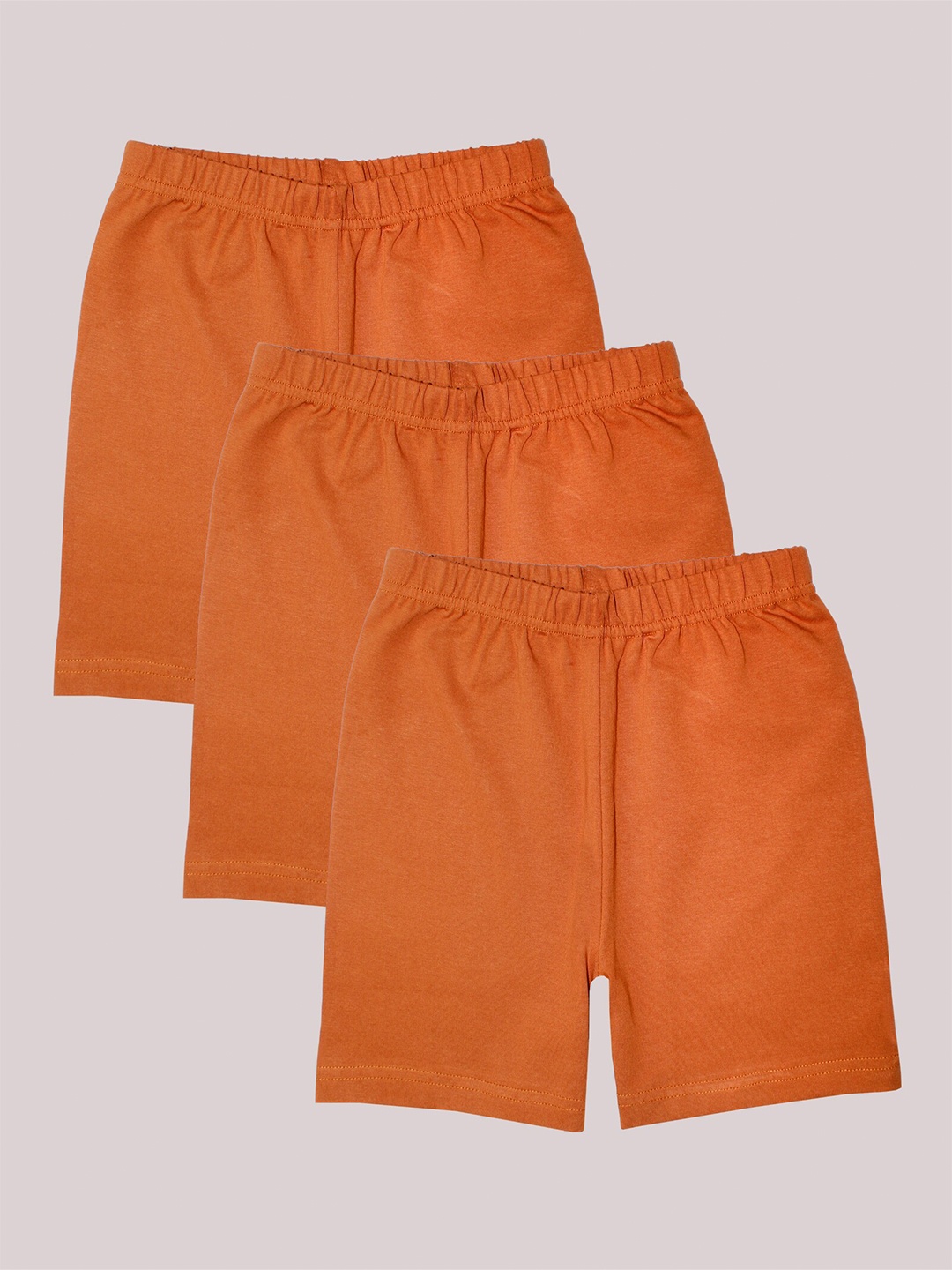 

KiddoPanti Girls Pack Of 3 Mid Rise Sports Shorts, Mustard