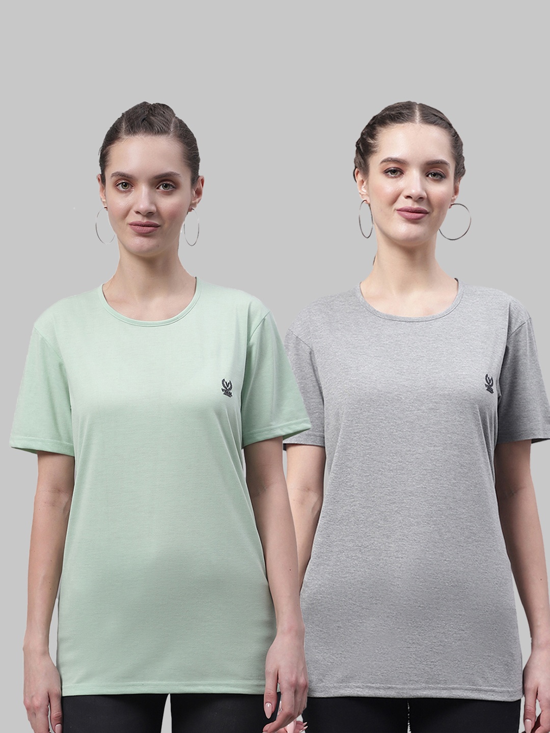 

MACK JONNEY Pack Of 2 Longline Cotton T-shirts, Sea green