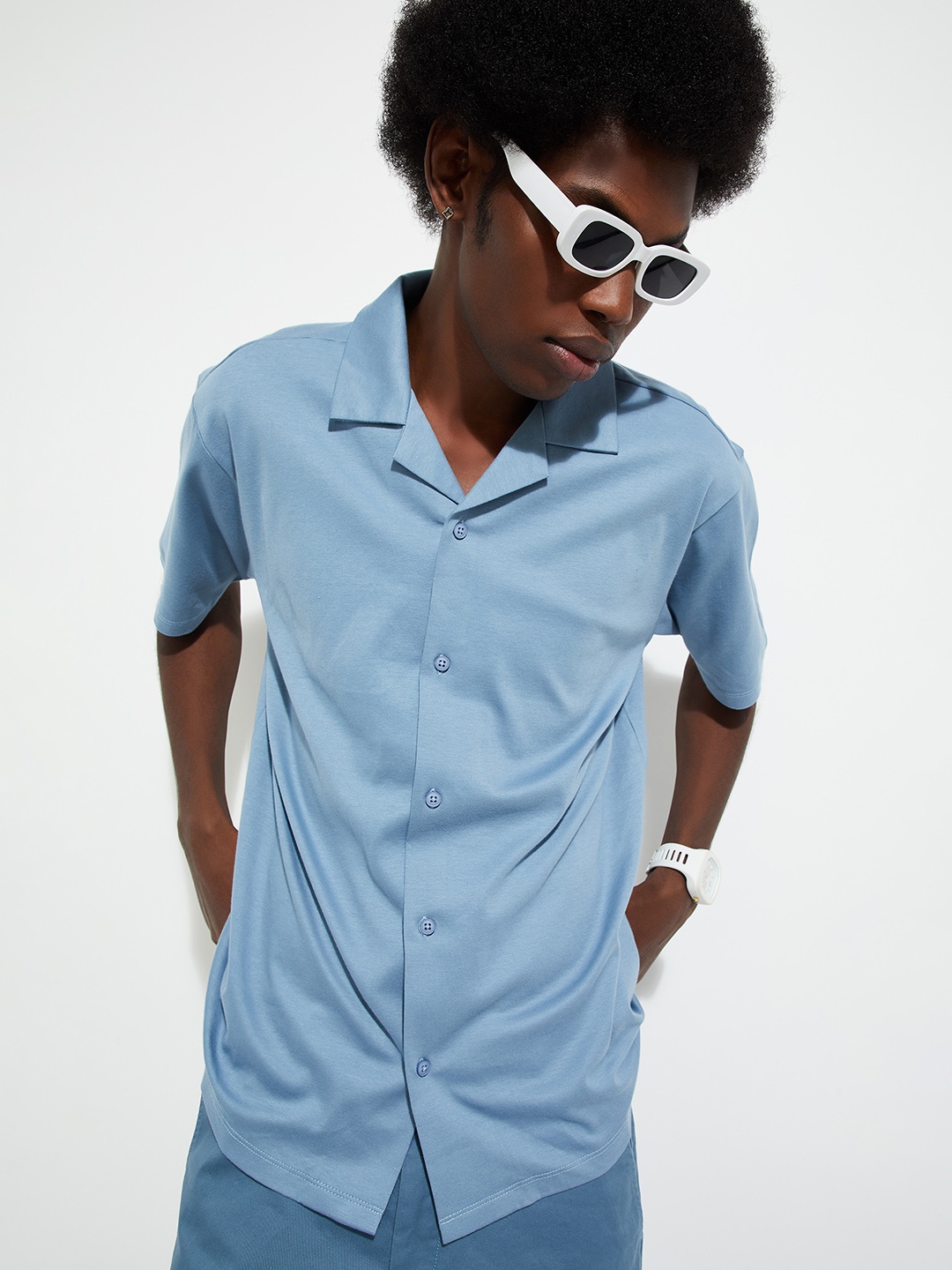 

max URB_N Cotton Casual Shirt, Blue