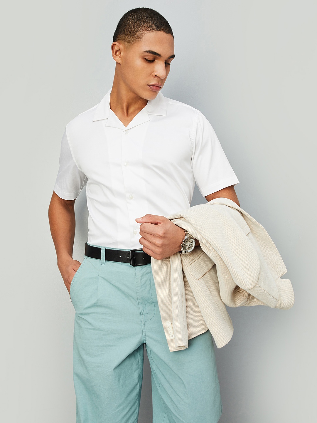 

max Cotton Casual Shirt, White