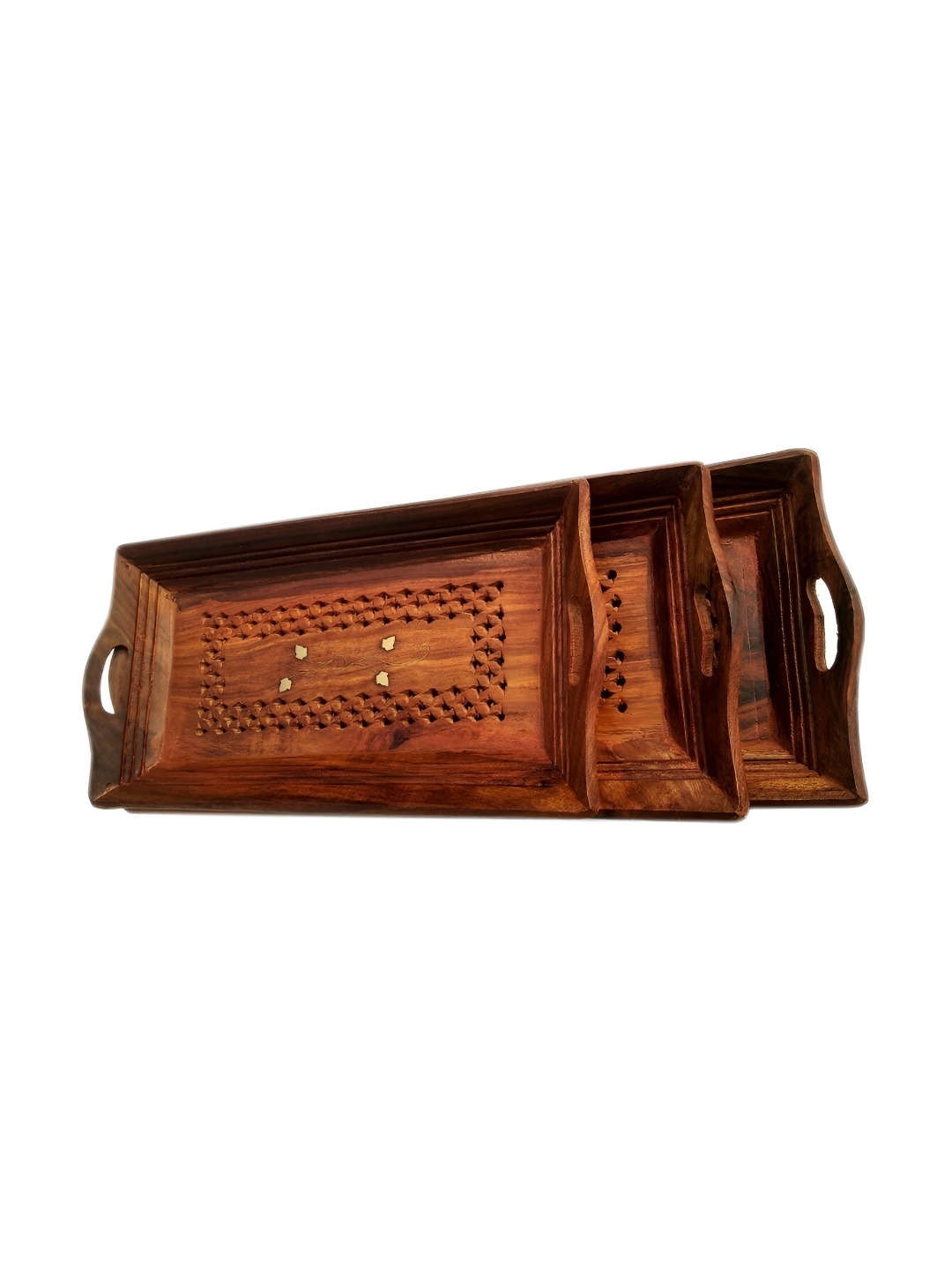 

natureCRAFTS 3 Pieces Brown Serving Trays