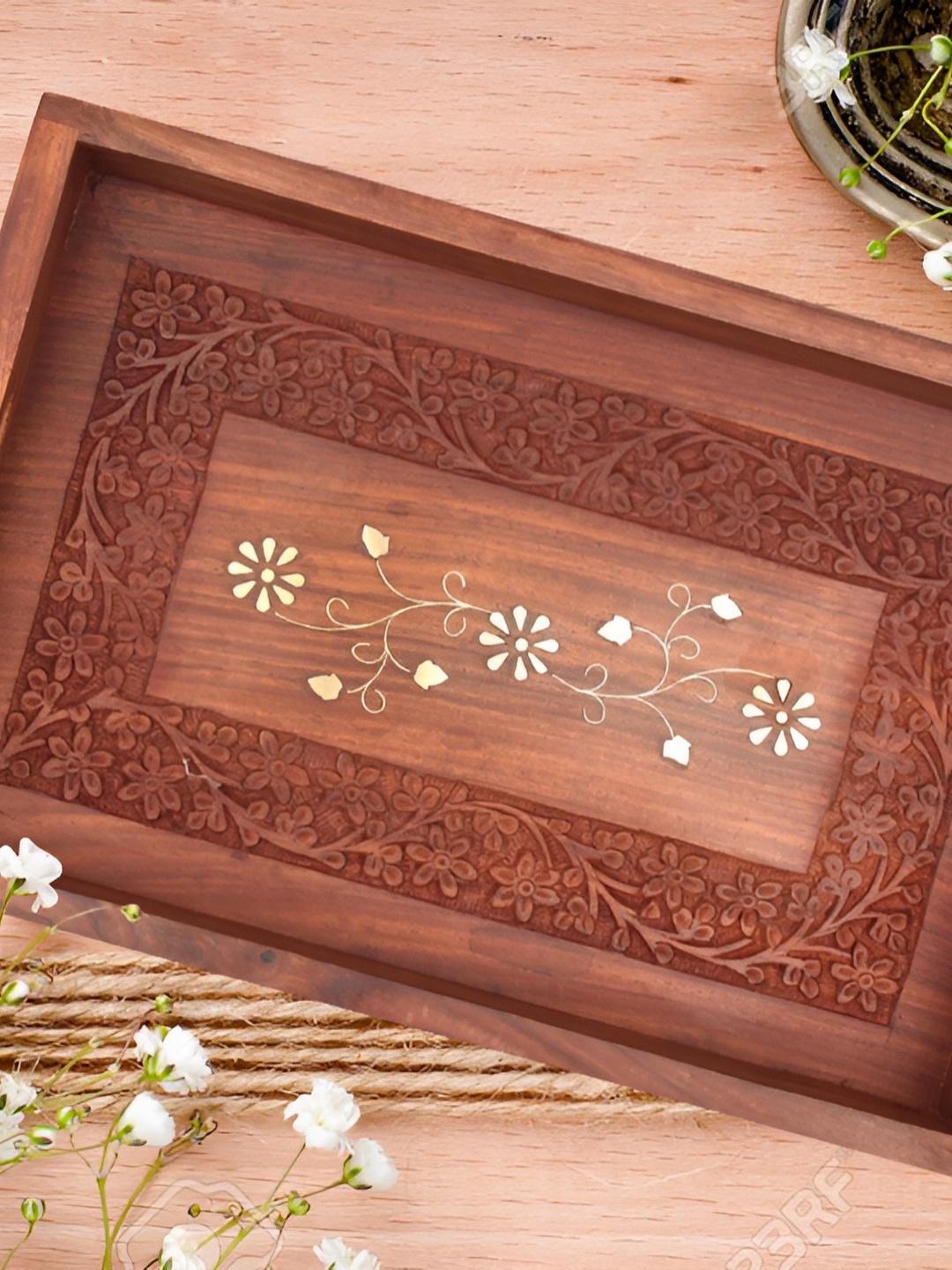 

natureCRAFTS Brown Rectangle Serving Tray