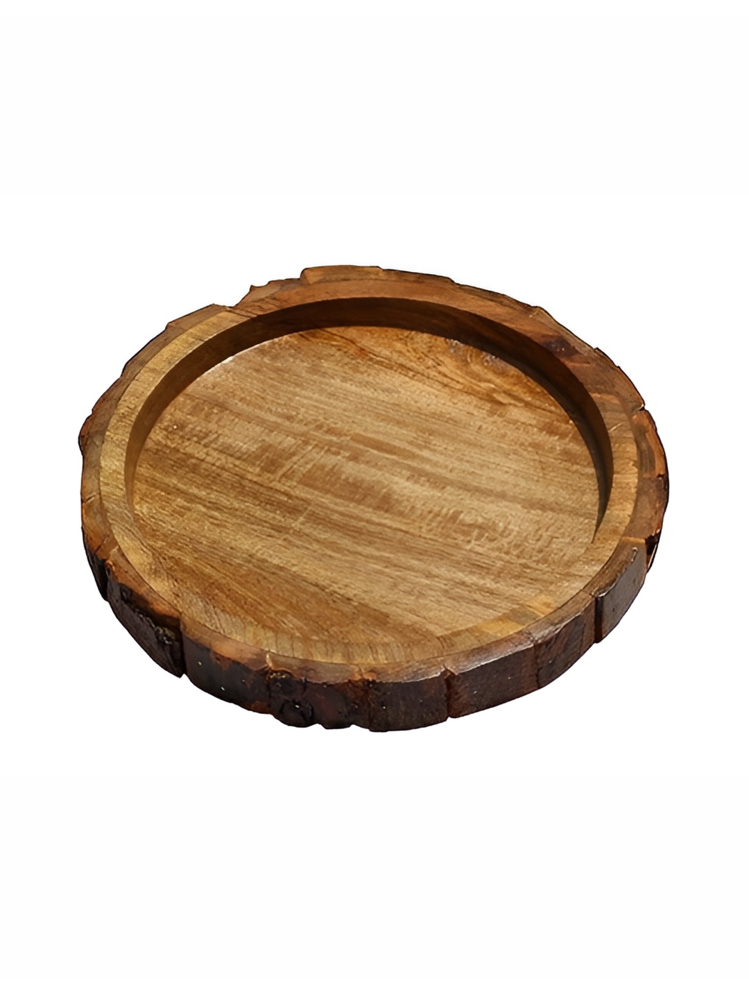 

natureCRAFTS Brown Round Shaped Serving Tray